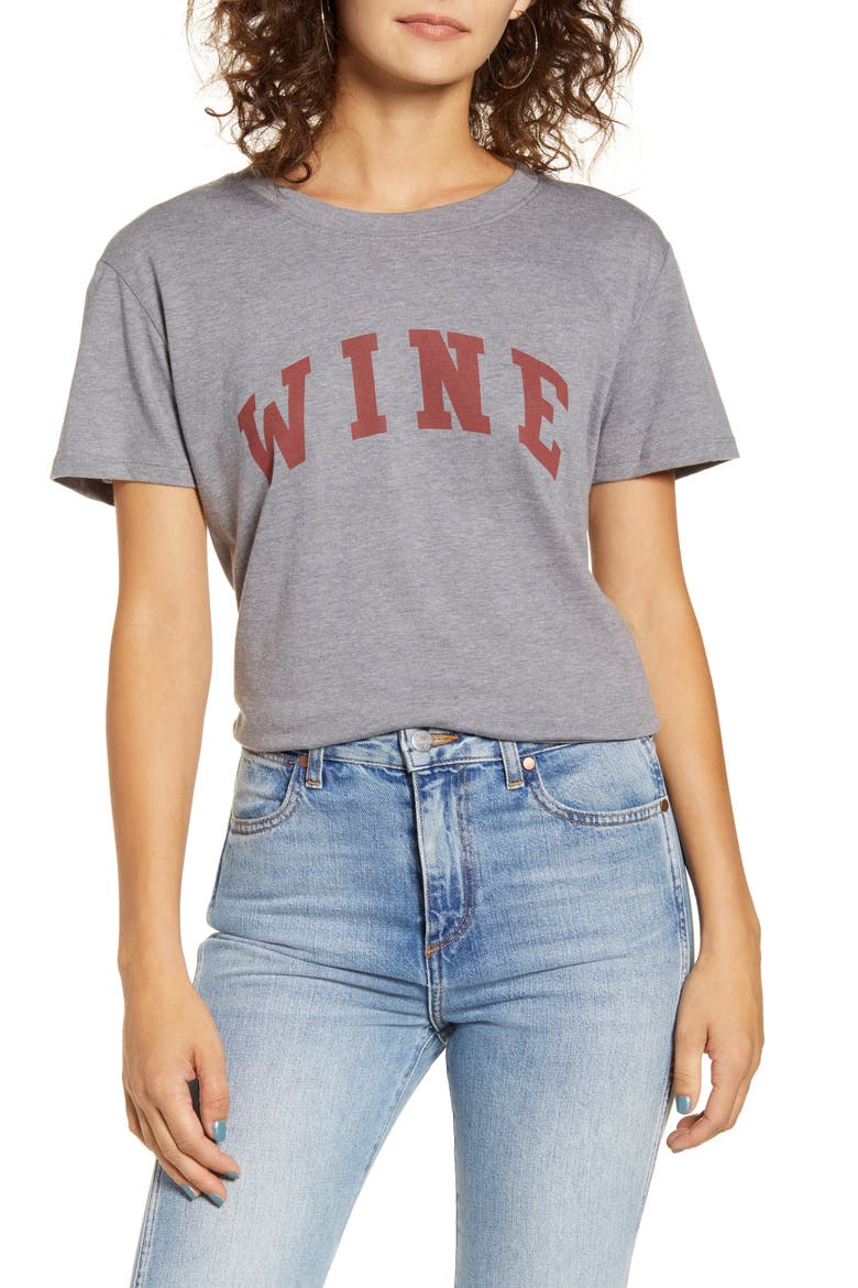 Wine Tee, Main, color, HEATHER GREY