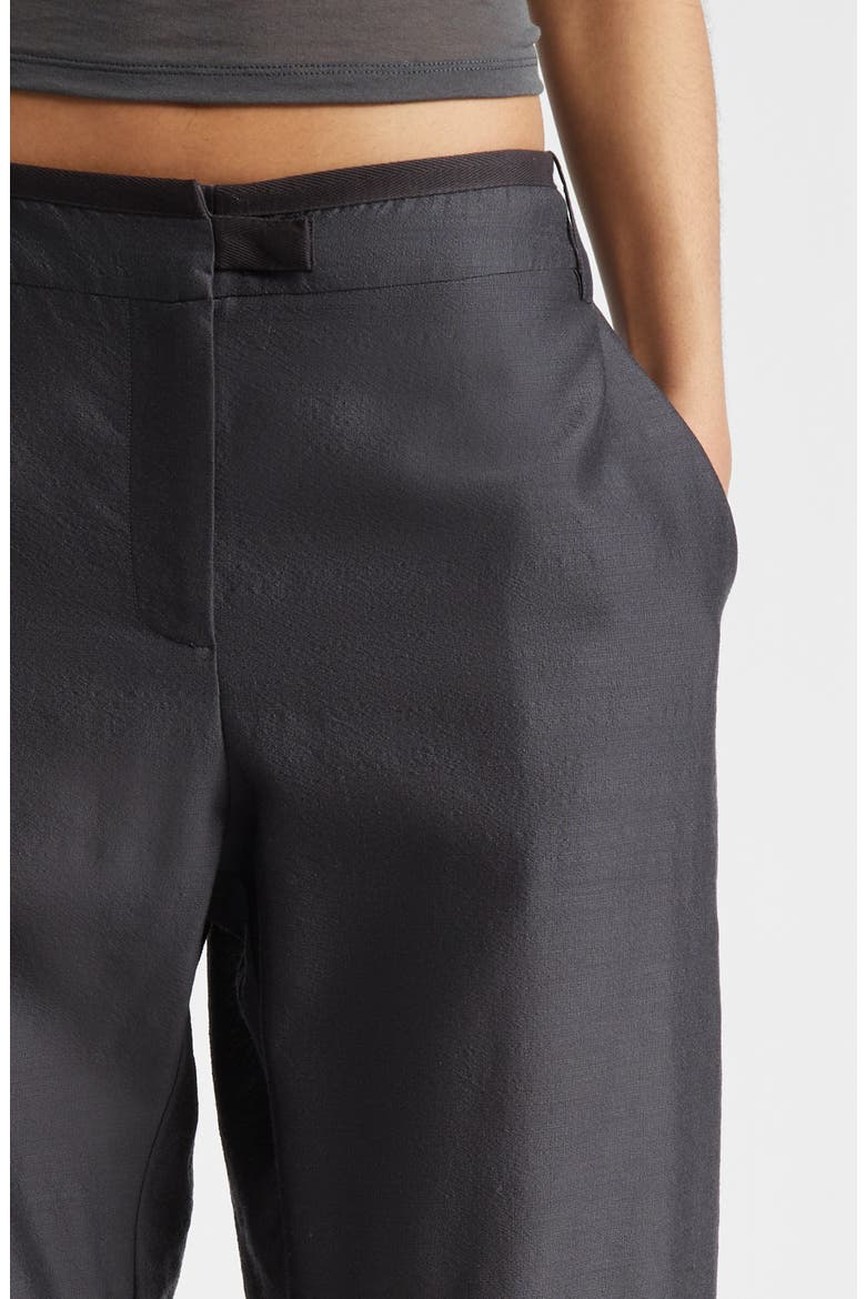 Vira Wool & Silk Flare Leg Pants, Alternate, color, BLACK