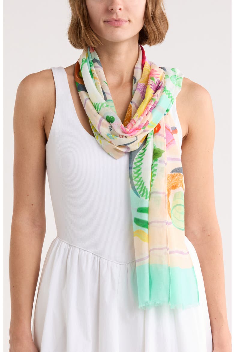 party table oblong scarf, Main, color, GREEN MULTI