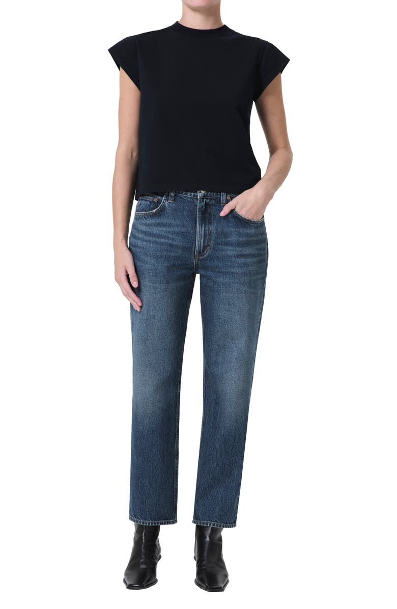 AGOLDE Valen High Waist Ankle Straight Leg Jeans, Alternate, color, 