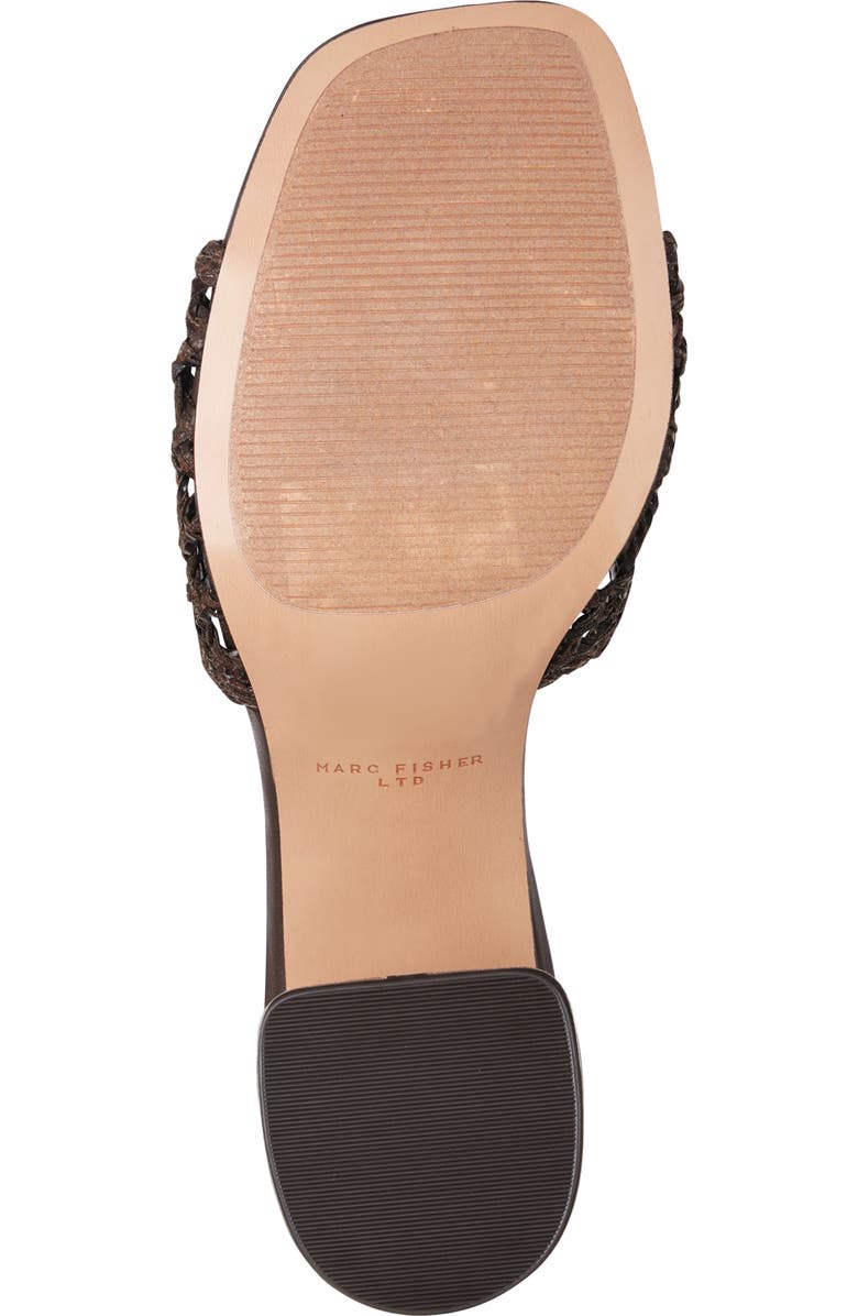 Marc Fisher LTD Farrel Embellished Square Toe Slide Sandal, Alternate, color, Dark Brown