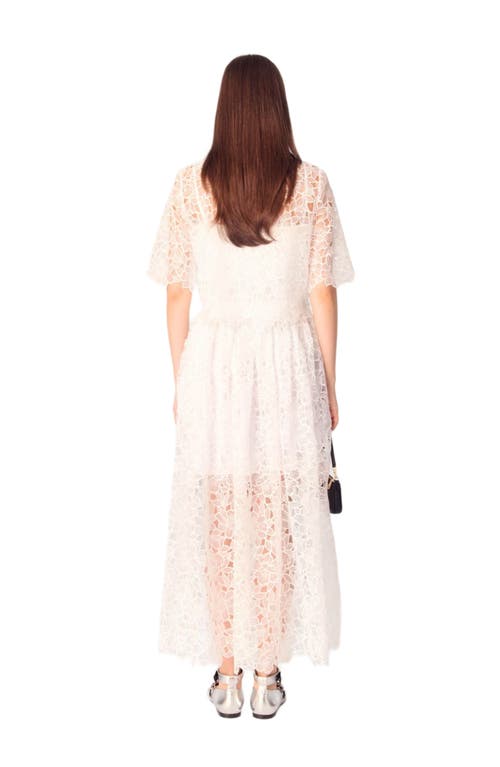 MAJE MAJE FLORAL LACE MAXI SKIRT