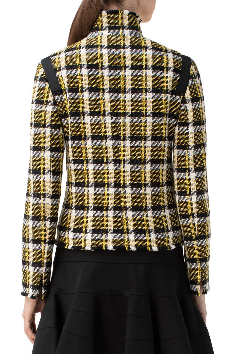 Akris punto Check Tweed Crop Jacket, Alternate, color, 
