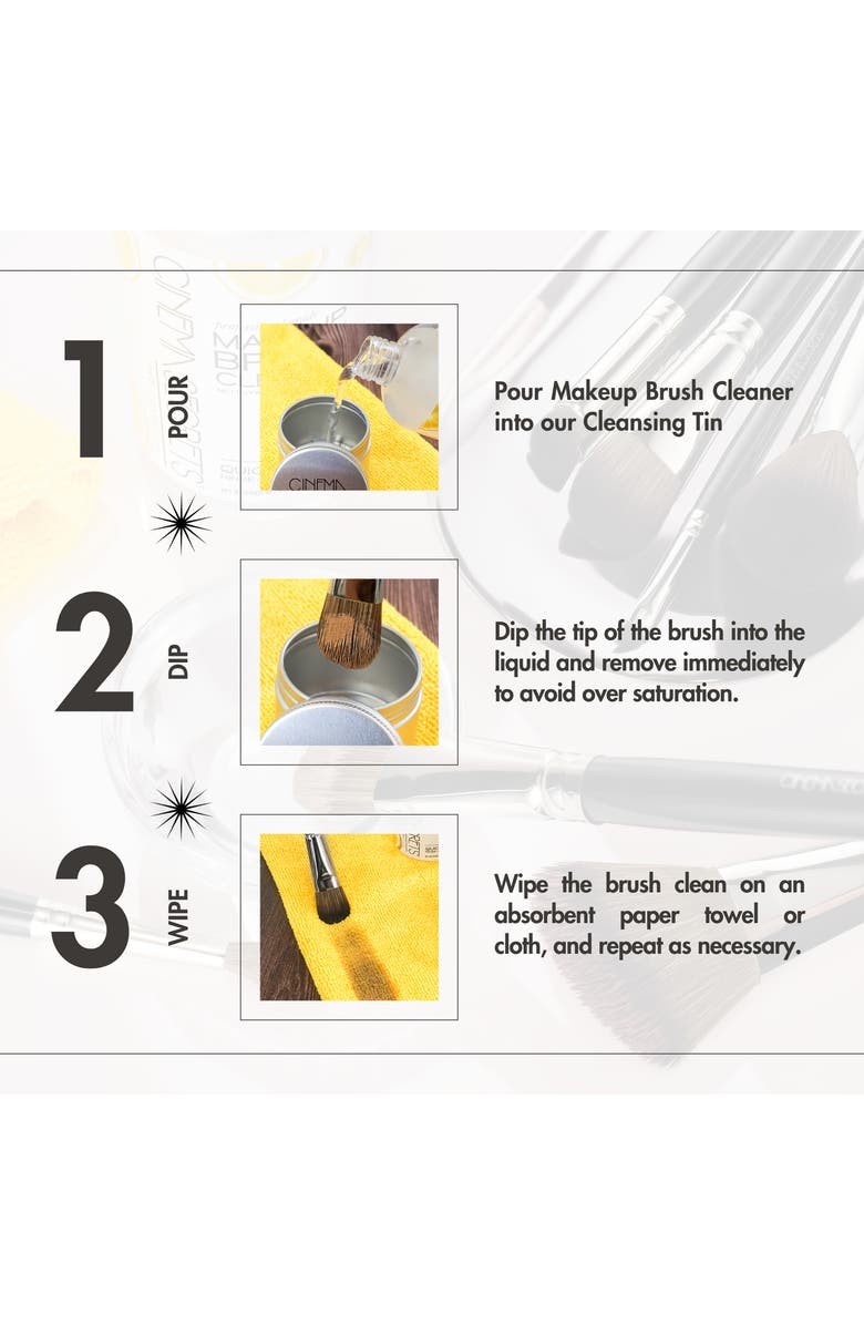 Cinema Secrets Professional Makeup Brush Cleaner Kit $28 Value, Alternate, color, Lemon