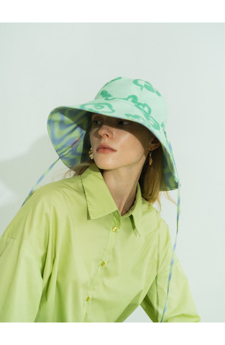 Lost Pattern "Day Dream" Reversible Sun Hat, Alternate, color, Green