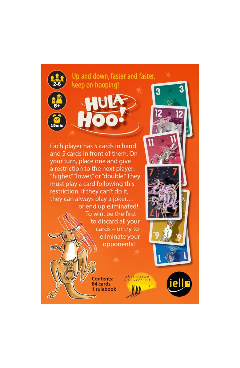 IELLO Hula Hoo Funny Party Game, Card Discarding, Animal Themed, Alternate, color, Multicolored