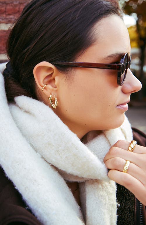 Ana Luisa Nate Teardrop Hugging Hoop Earrings In Gold