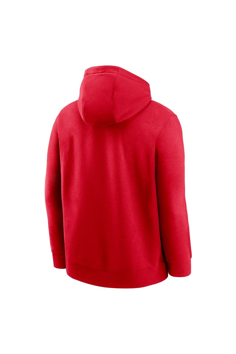 Men's Nike Scarlet Ohio State Buckeyes Old English Fleece Pullover Hoodie, Alternate, color, Scarlet