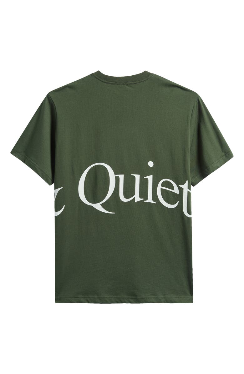 Museum of Peace & Quiet Jumbo Wordmark Graphic Cotton T-Shirt, Alternate, color, Forest