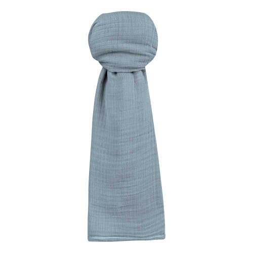 Swaddle Blanket Cotton Muslin 1 Pack In Ocean Blue