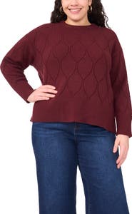 Vince Camuto Textured Crewneck Sweater