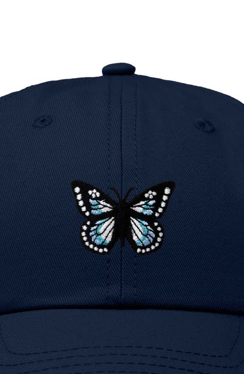 Dalix Butterfly Hat In Navy Blue