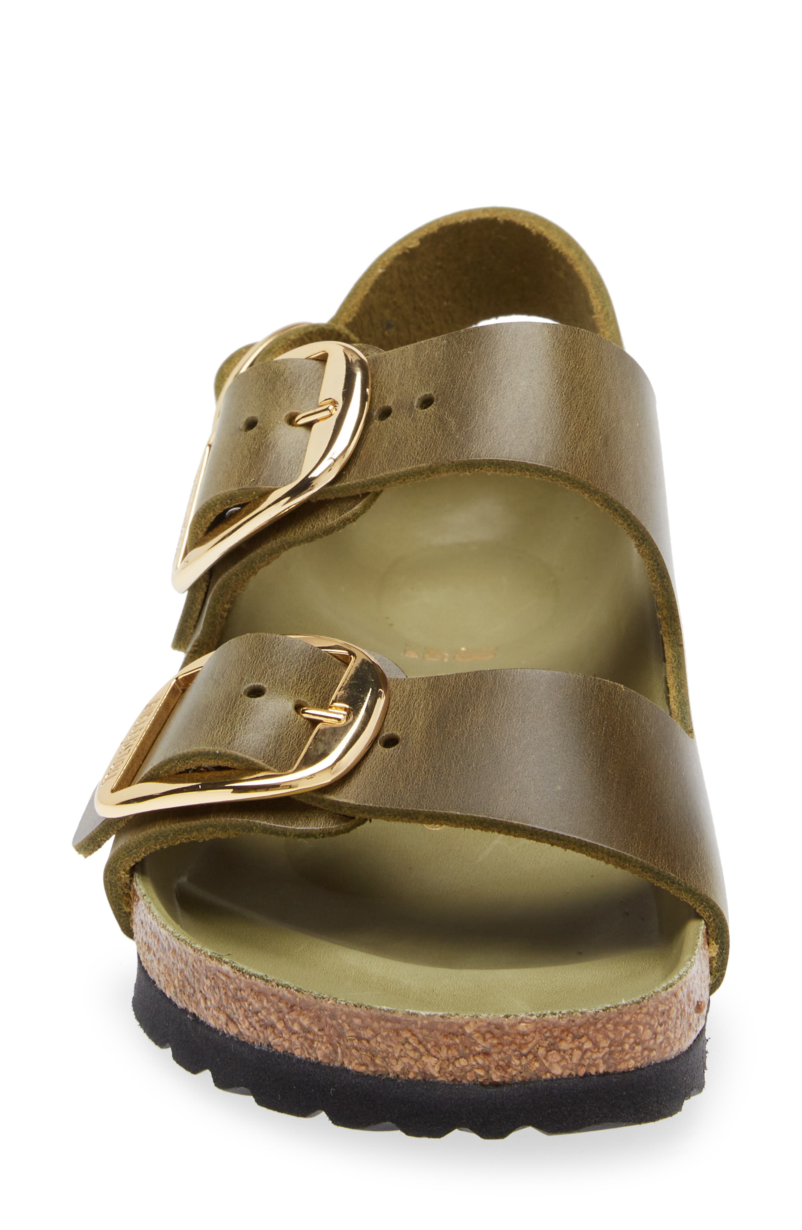 Birkenstock Milano Big Buckle Slingback Sandal, Alternate, color, Green