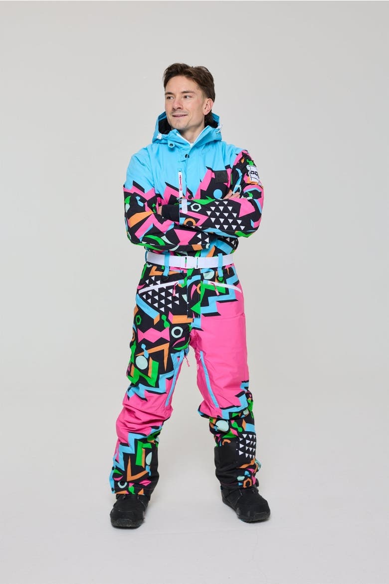 Nutscracker 2.0 Ski Suit Men's, Main, color, Black with neon pink