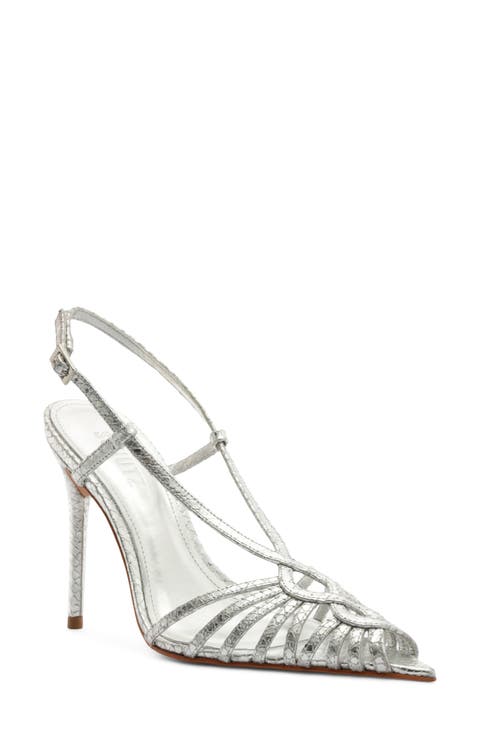 Seraphine Snakeskin Embossed Slingback Sandal (Women)