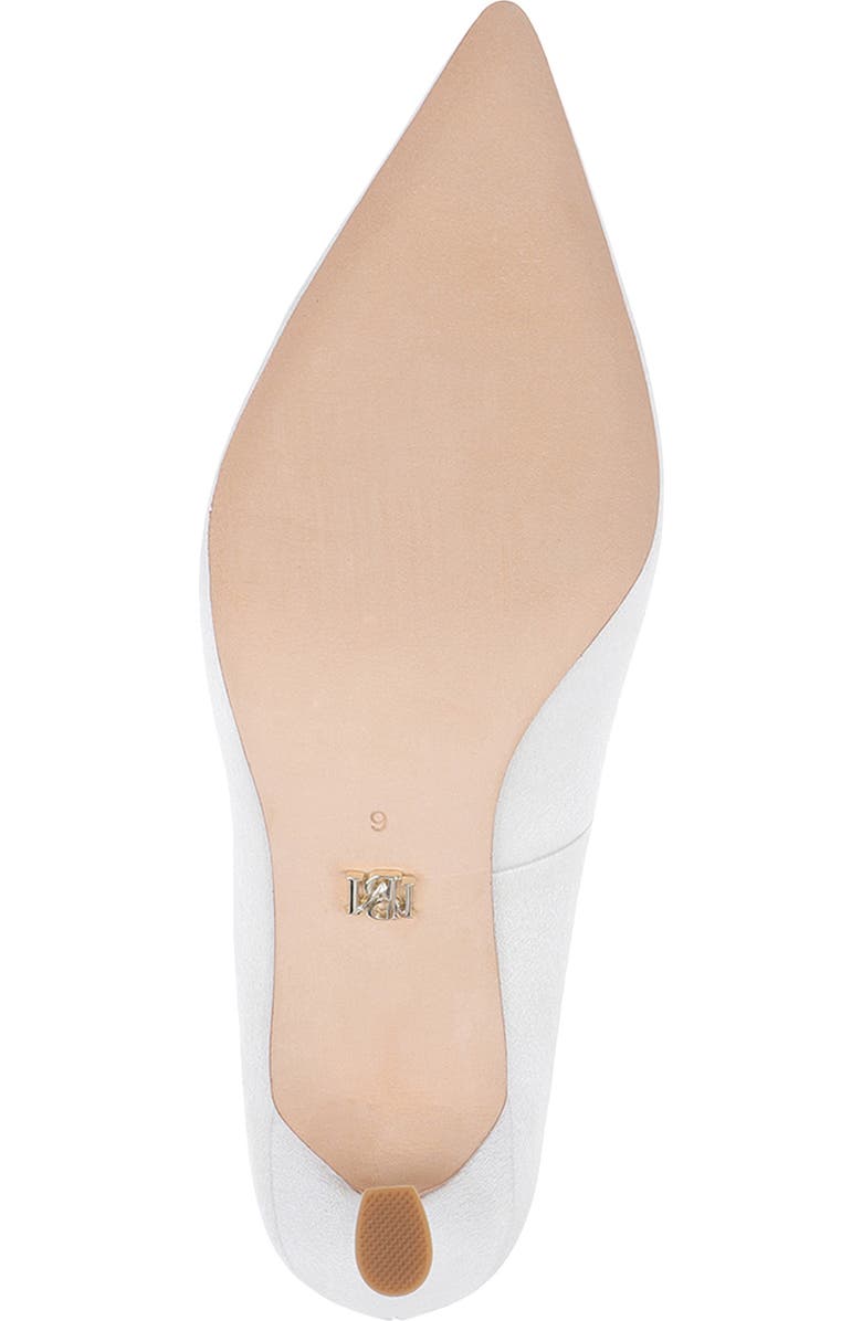 Badgley Mischka Collection Yanet II Pointed Toe Pump, Alternate, color, White Crepe