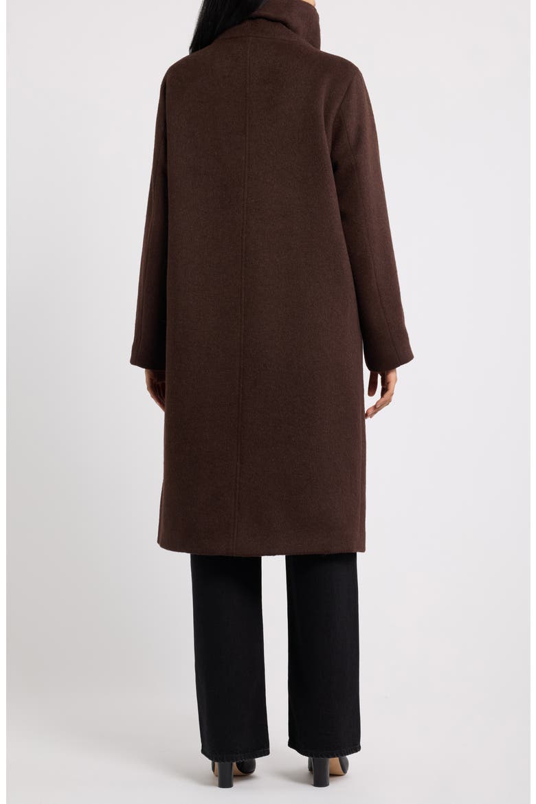 Funnel Neck Coat, Alternate, color, SEAL BROWN