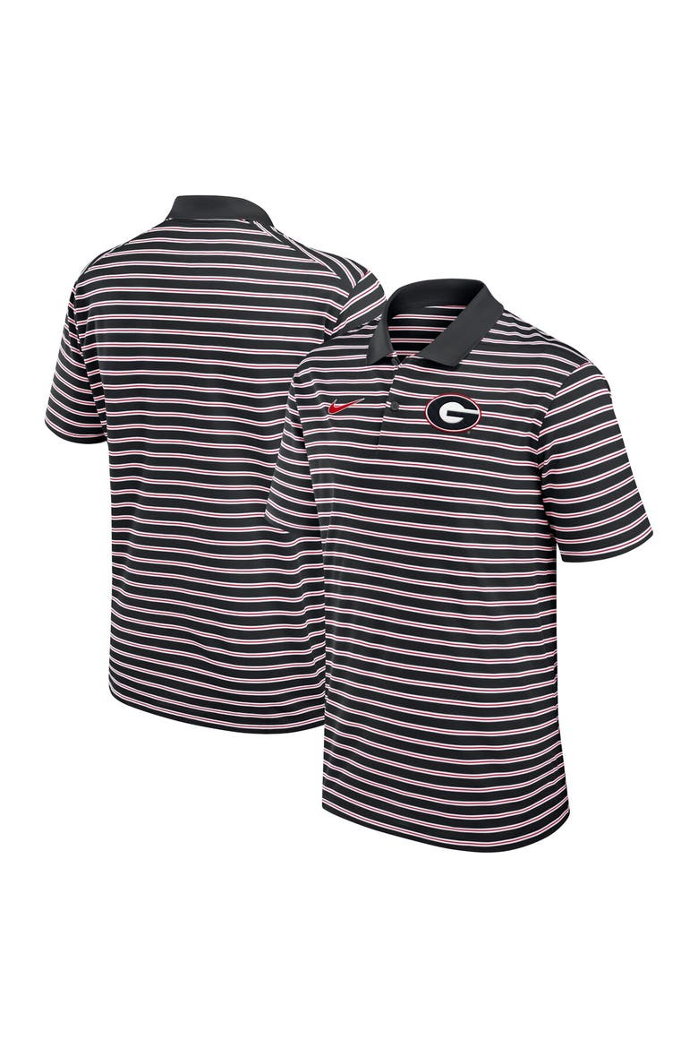 Men's Nike Black/White Georgia Bulldogs Primetime Victory Striped Performance Polo, Alternate, color, Black