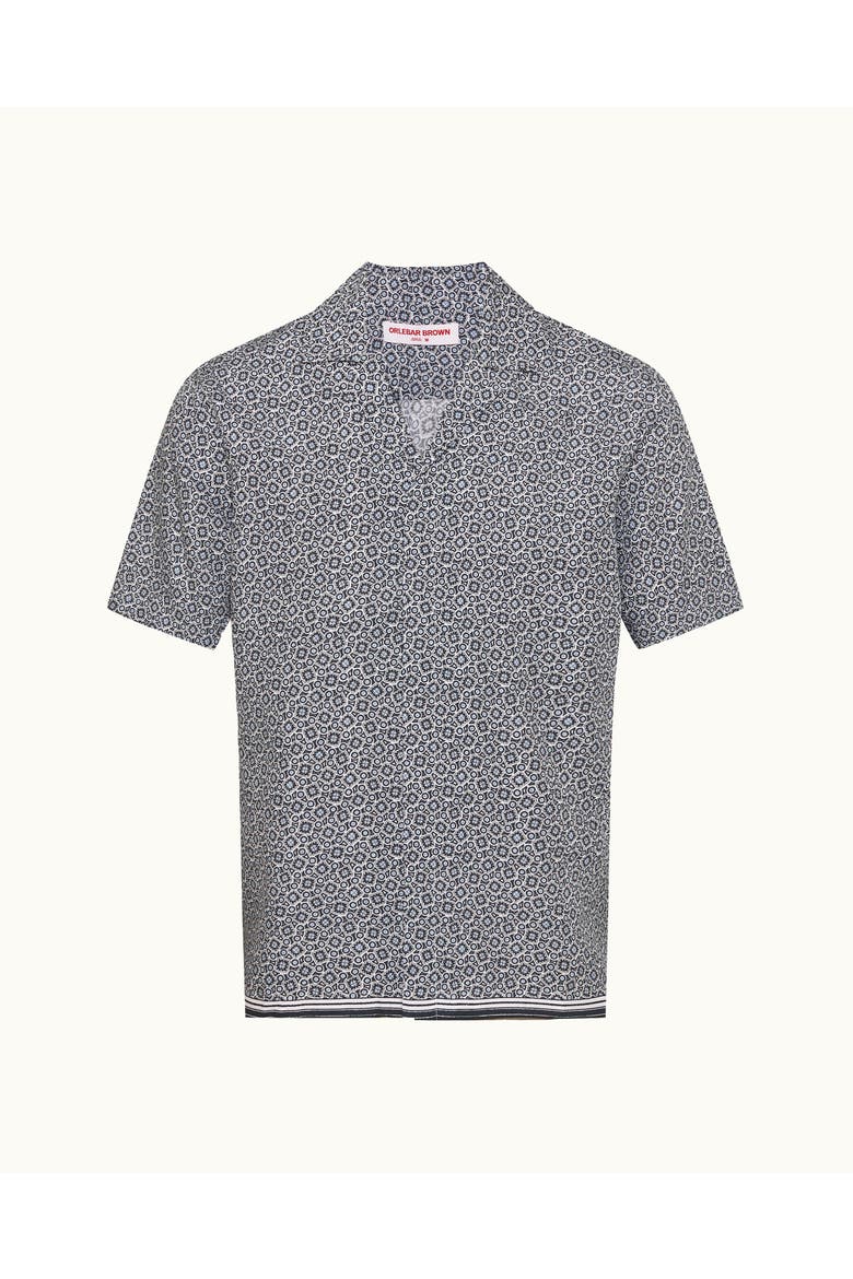 Maitan Relaxed-Fit Shirt, Alternate, color, NIGHT IRIS/WHITE SAND