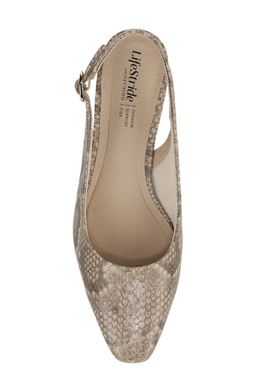Shop Lifestride Lorena Slingback Pump In Taupe/snake