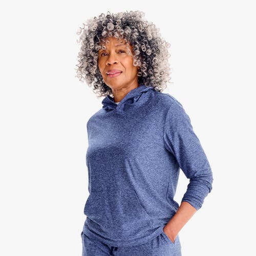 Shop Primary Adult Flexknit Pullover Hoodie In Sunwashed Navy