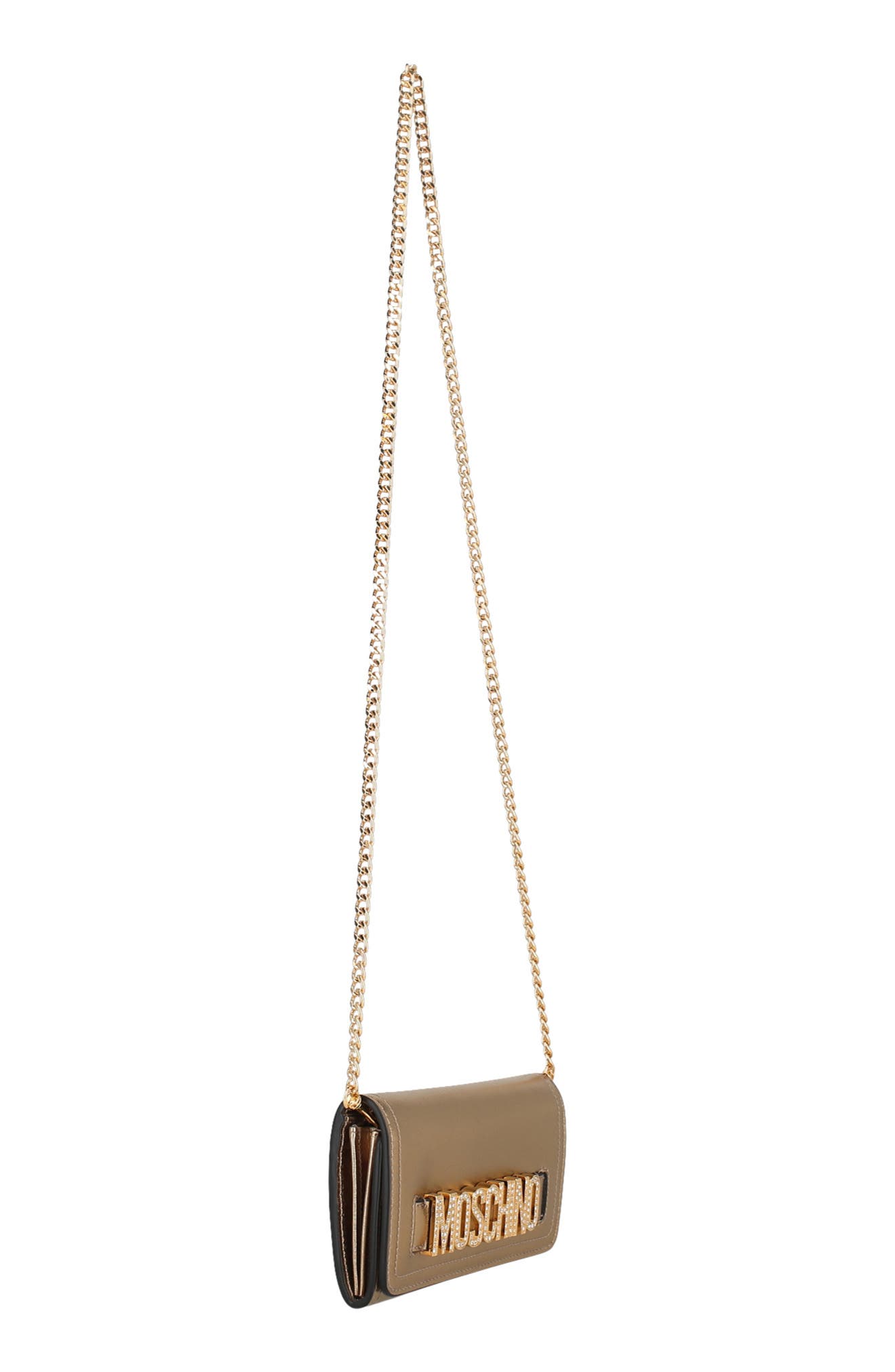 Moschino Logo Clutch, Alternate, color, 