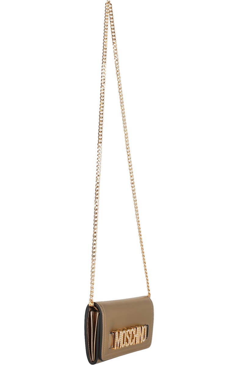 Moschino Logo Clutch, Alternate, color,