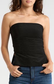 Madden Girl Metallic Knit Tube Top