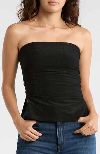 Metallic Knit Tube Top