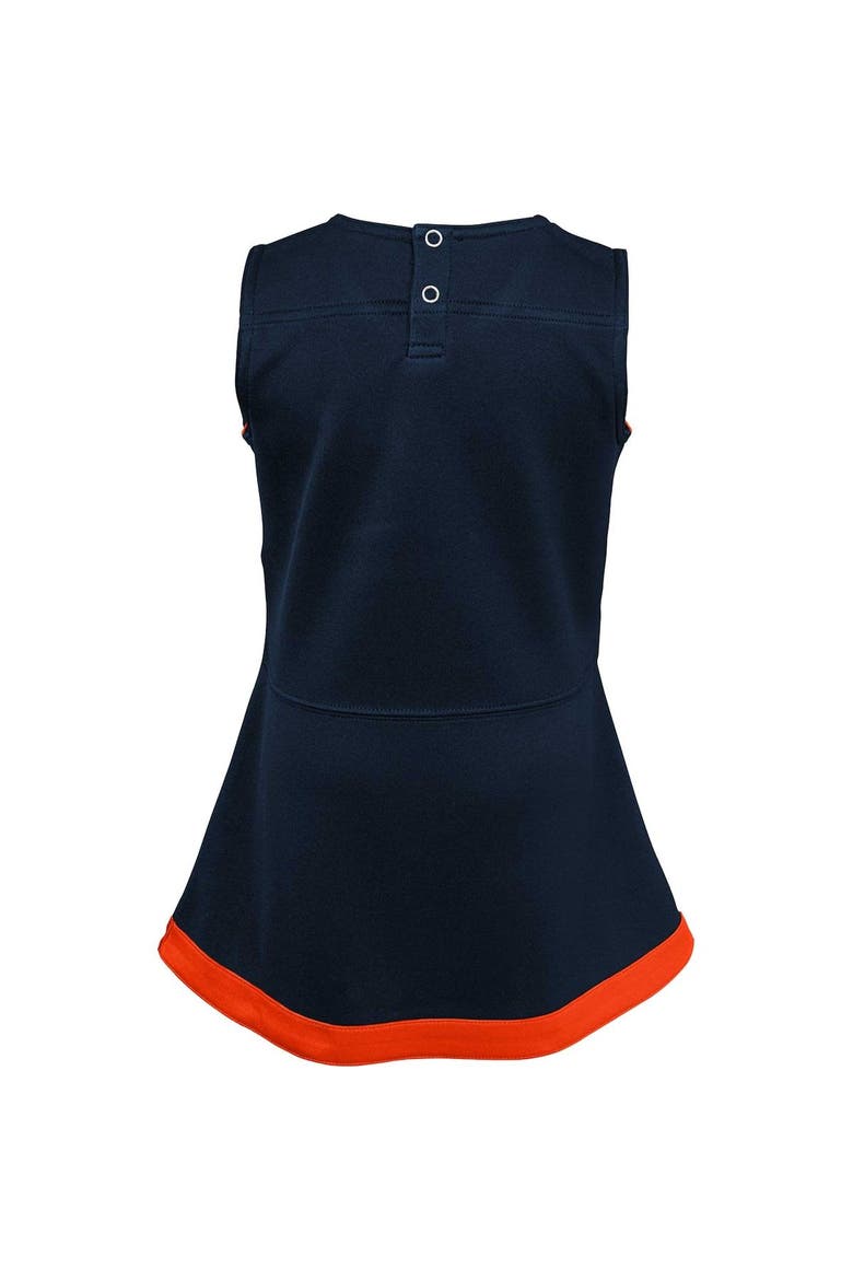 Girls Infant Navy Chicago Bears Cheer Captain Jumper Dress, Alternate, color, Navy