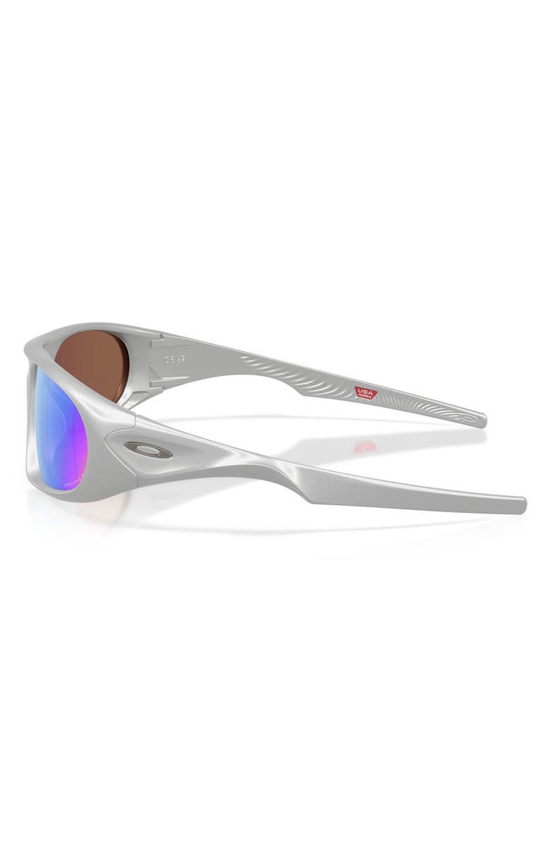 Oakley Neoforma 60mm Prizm<sup>™</sup> Polarized Oval Sunglasses, Alternate, color, Silver / Prizm Deep Water