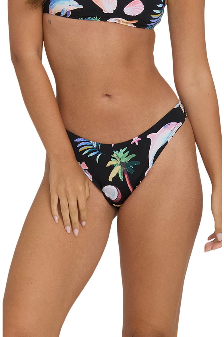 Party Wave Hike Bikini Bottoms, Main, color, BLACK PEBBLE
