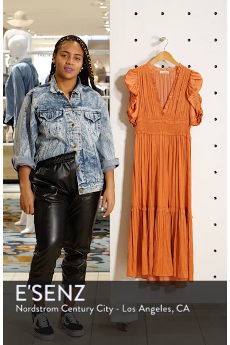 Maya Embroidered Satin Midi Dress video
