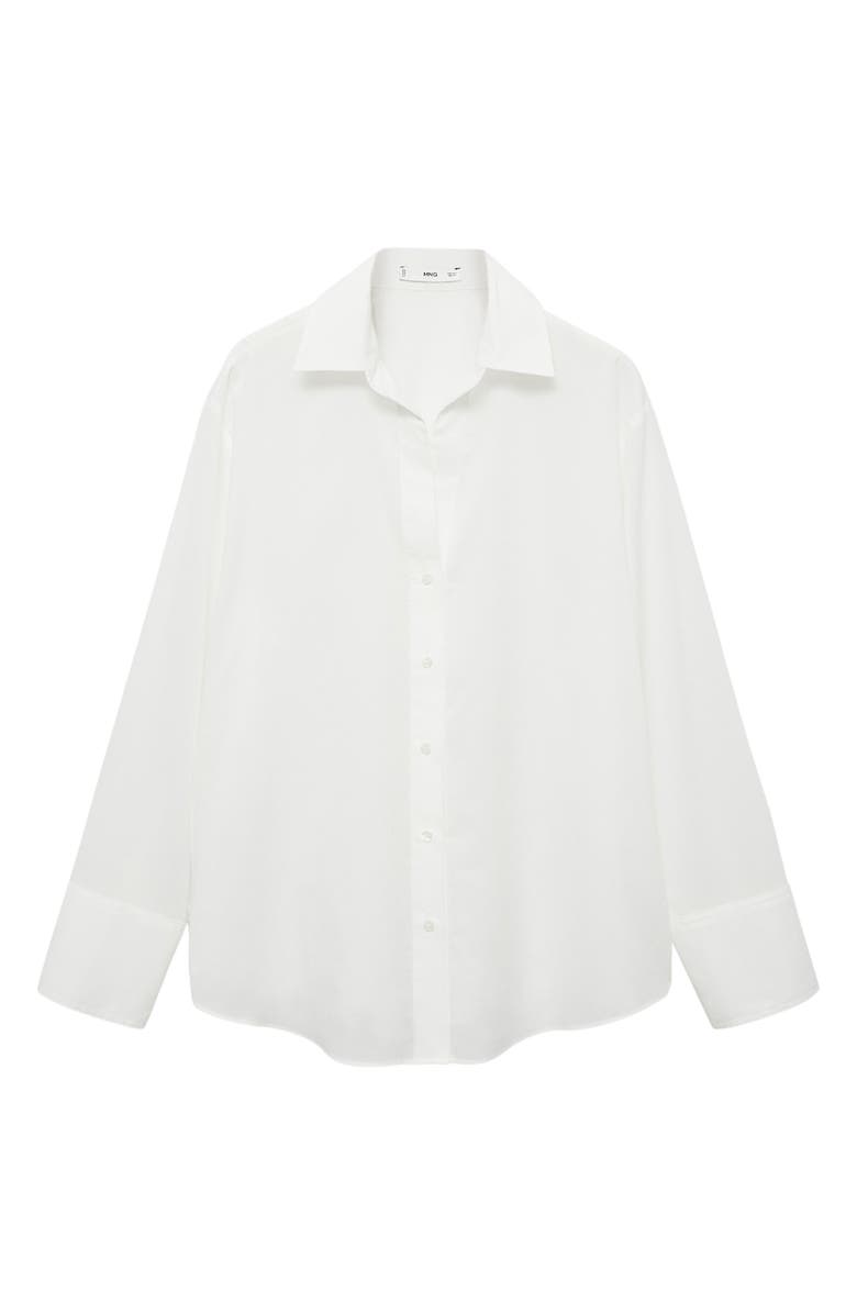 MANGO Lightweight Cotton Button-Up Shirt, Alternate, color, 