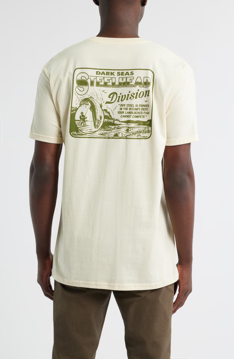 DARK SEAS Steelhead Cotton Logo Graphic T-Shirt, Alternate, color, Cream