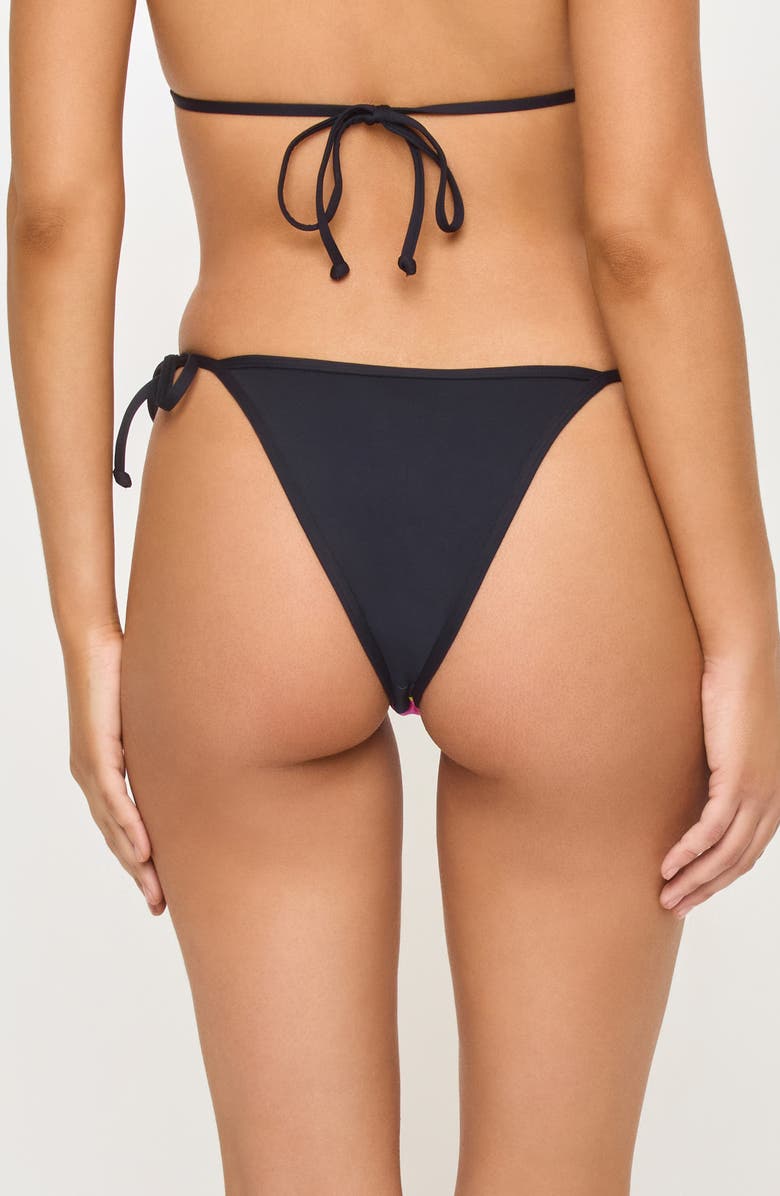LSPACE Levy Bitsy Side Tie Bikini Bottoms, Alternate, color, After Midnight Hbs