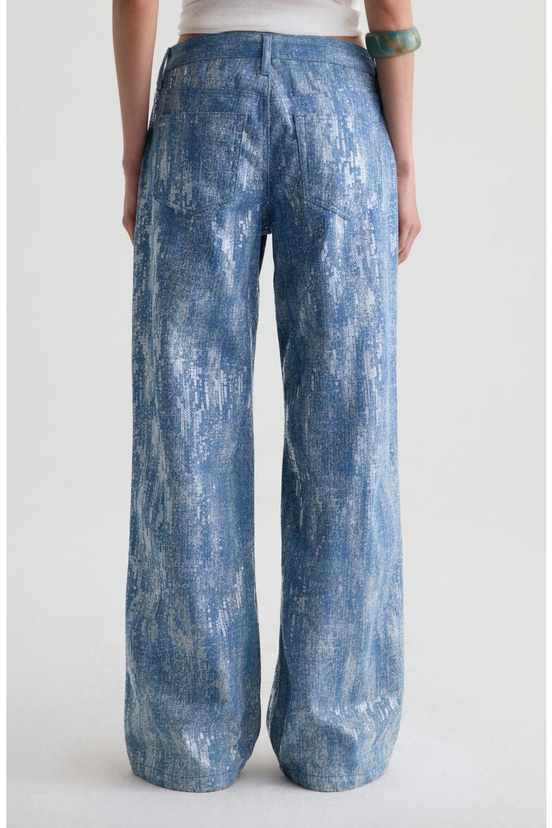 Adria Sequin Wide Leg Jeans, Alternate, color, NEXT TO WATER