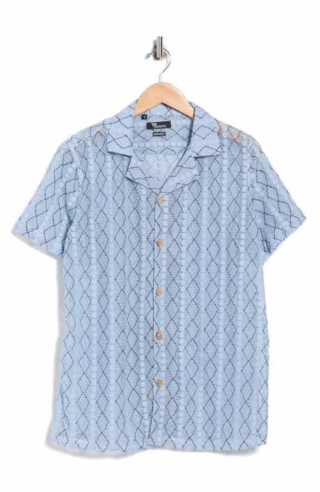 T.R. PREMIUM Modern Fit Textured Camp Shirt