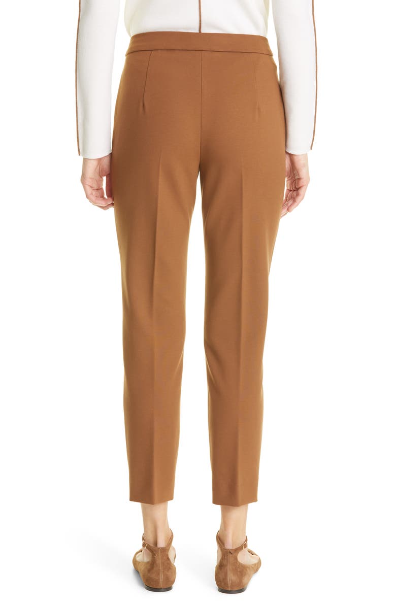Max Mara Pegno Stretch Jersey Slim Ankle Pants, Alternate, color, 