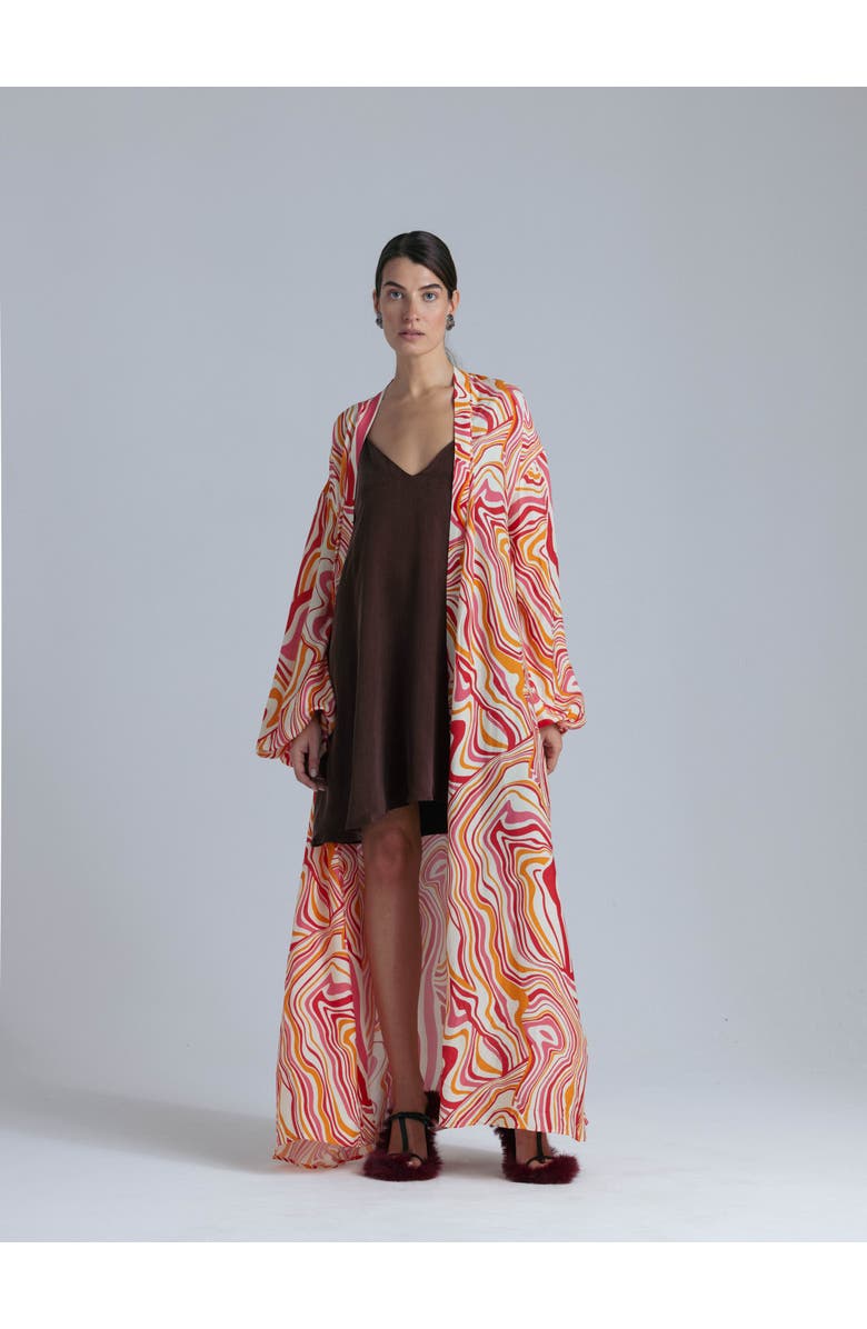 Alas Cupro Dress, Alternate, color, Rust