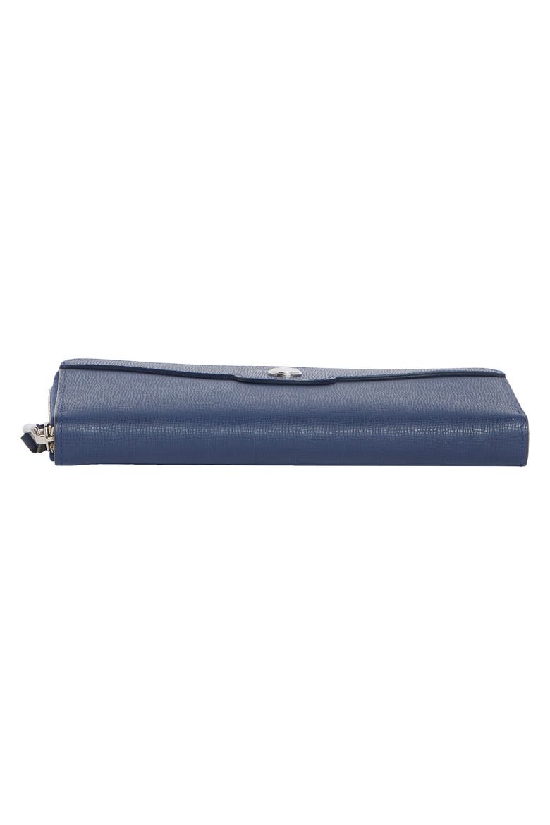 Go Zip-Around Leather Wallet, Alternate, color, NAVY