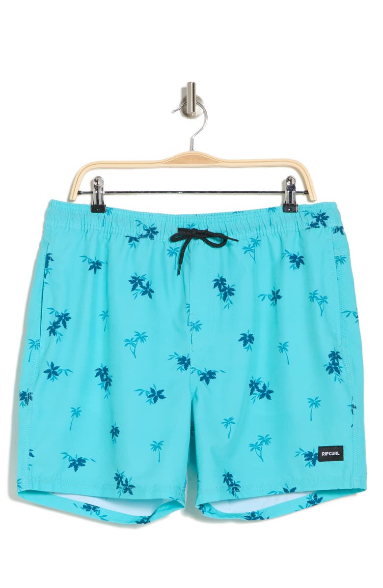 Rip Curl Party Volley Swim Shorts, Alternate, color, Aqua