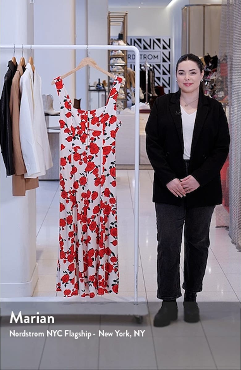 Leonie Floral Corset Midi Dress, sales video thumbnail