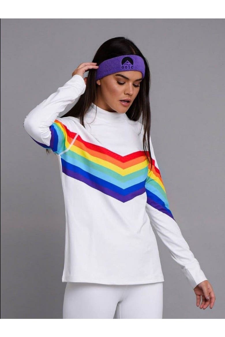Rainbow Road Women's Baselayer Top, Alternate, color, multi-colour