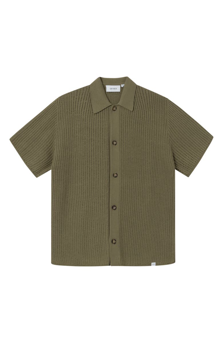 Les Deux Gustavo Short Sleeve Knit Button-Up Shirt, Main, color,