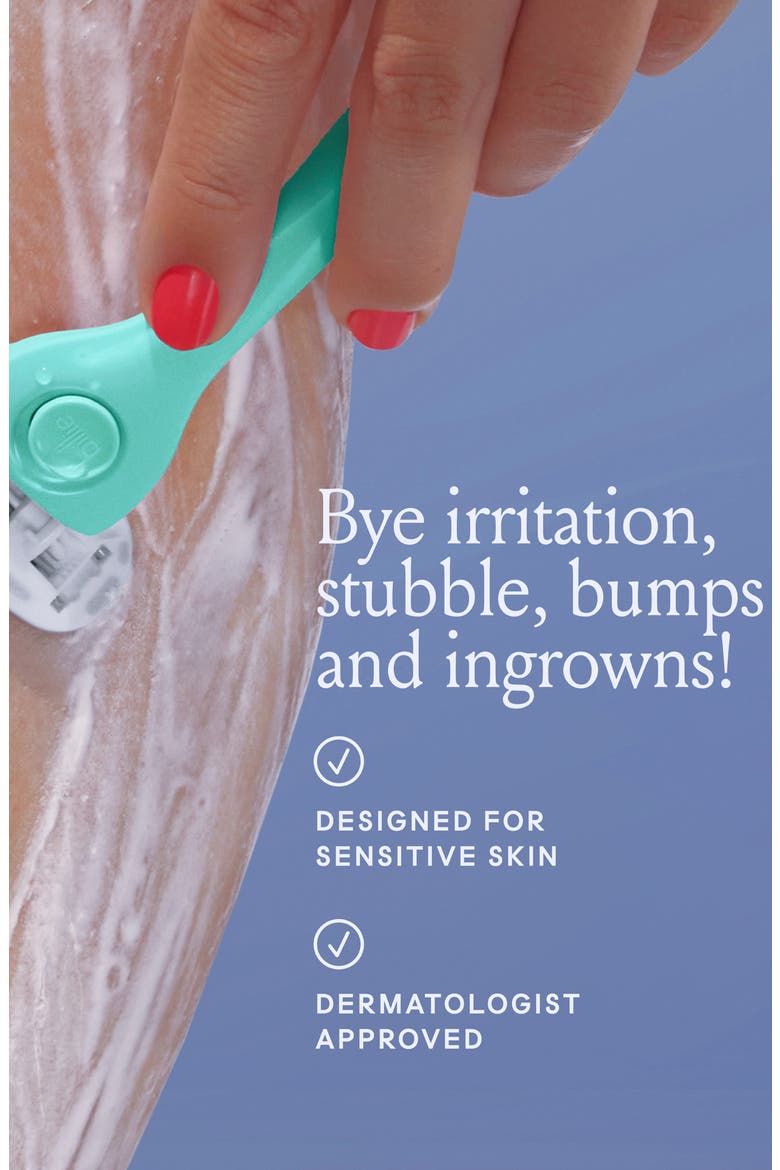 Womens Razor Kit with 1 Handle + 2 Blade Refills + Magnetic Holder, Alternate, color, MINTY
