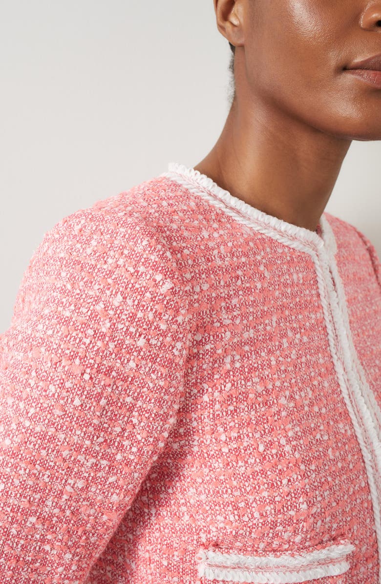 LK Bennett Charlie Cotton Blend Tweed Jacket, Alternate, color,