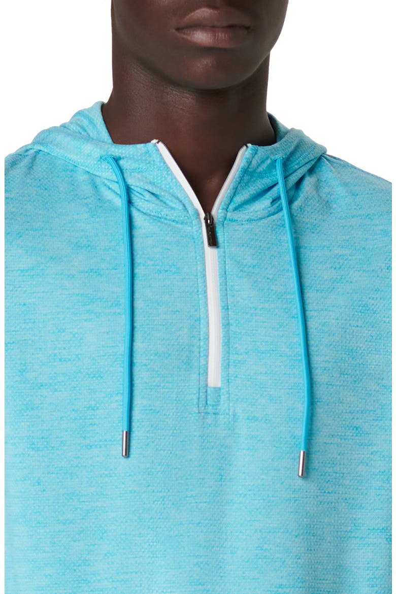 Quarter Zip Performance Hoodie, Alternate, color, AQUA