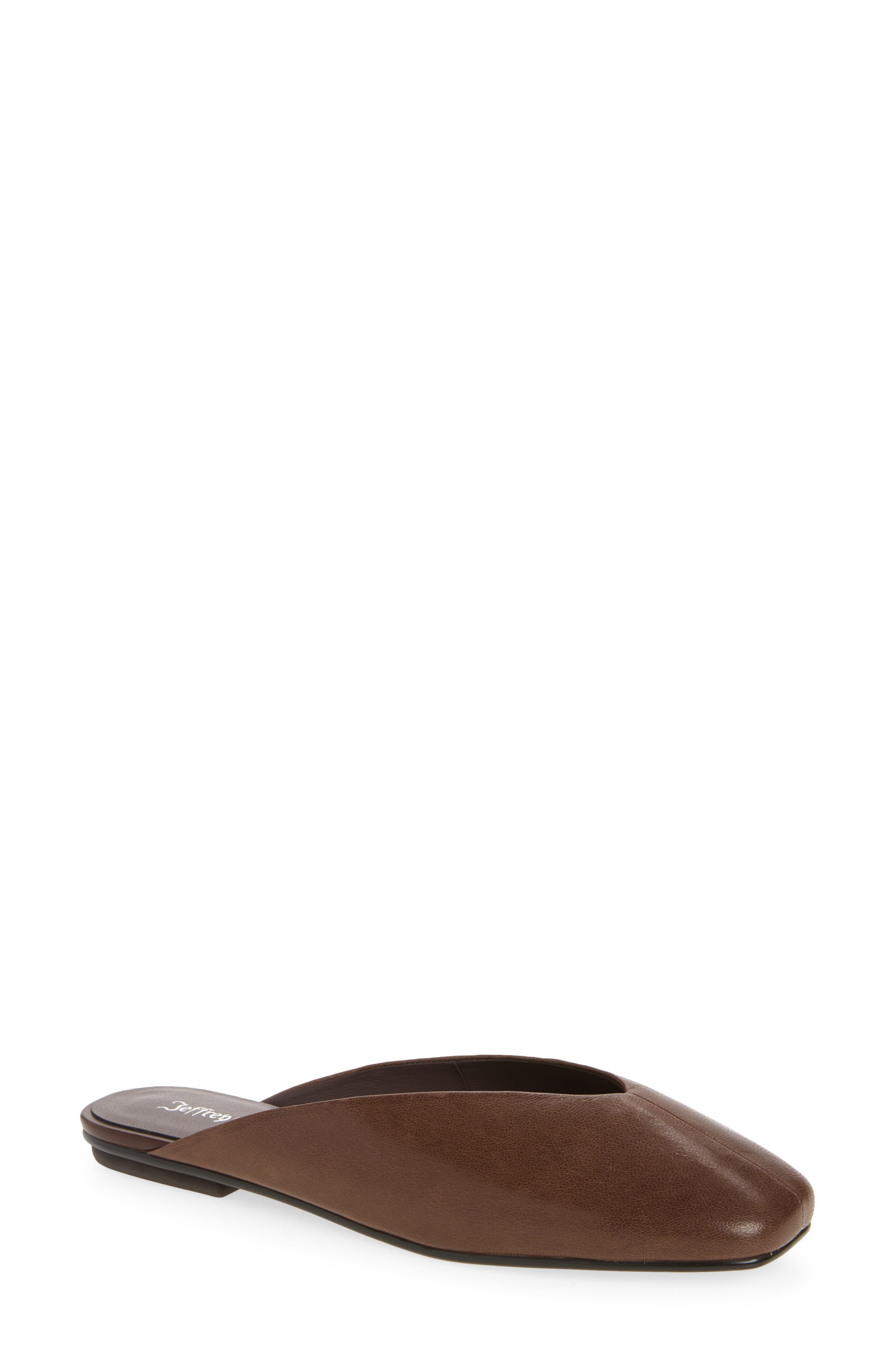 Jeffrey Campbell Advocate Square Toe Mule, Main, color, Coffee