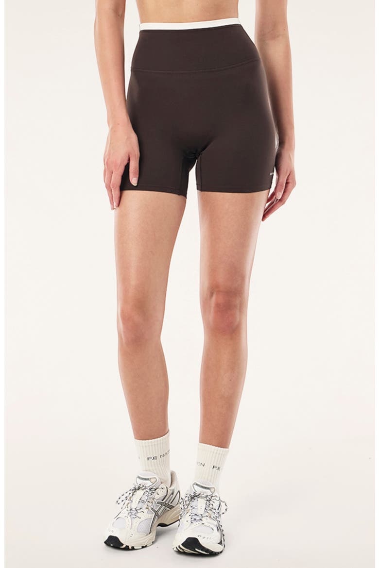 Stellar Bike Shorts, Main, color, COFFEE/ WHISPER WHITE